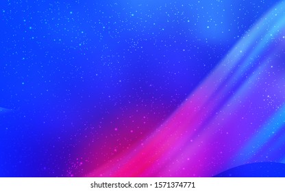 Light Pink, Blue vector template with space stars. Shining illustration with sky stars on abstract template. Template for cosmic backgrounds.