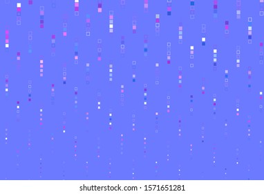 Light Pink, Blue vector template with square style. Glitter abstract illustration with rectangular shapes. Pattern for busines booklets, leaflets.