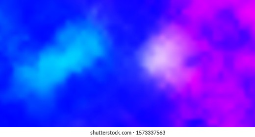 Light Pink, Blue vector template with sky, clouds. Colorful illustration with abstract gradient clouds. Beautiful layout for uidesign.