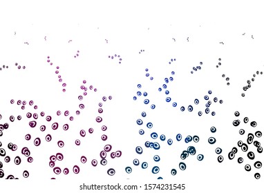 Light Pink, Blue vector template with circles. Beautiful colored illustration with blurred circles in nature style. Design for posters, banners.