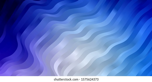 Light Pink, Blue vector template with curved lines. Colorful illustration, which consists of curves. Pattern for websites, landing pages.