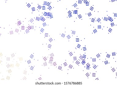 Light Pink, Blue vector template with repeated sticks, dots. Blurred decorative design in simple style with lines. Pattern for ad, booklets, leaflets.