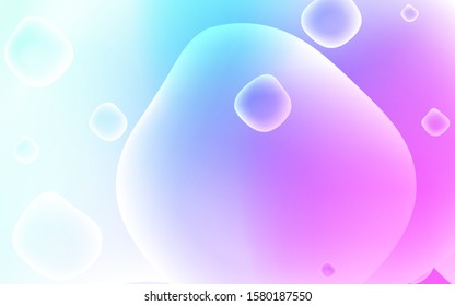 Light Pink, Blue vector template with bubble shapes. Colorful abstract illustration with gradient lines. The best blurred design for your business.