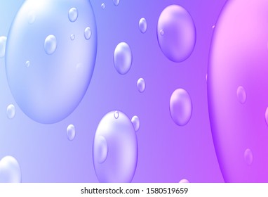 Light Pink, Blue vector template with circles. Abstract illustration with colored bubbles in nature style. The pattern can be used for beautiful websites.