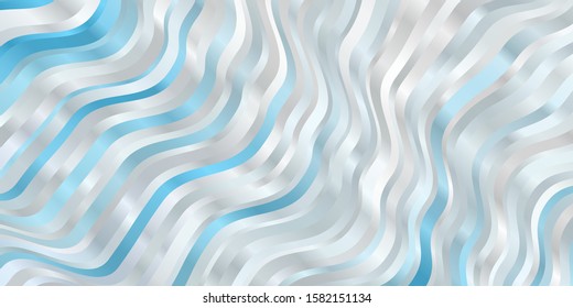 Light Pink, Blue vector template with lines. Colorful illustration with curved lines. Pattern for business booklets, leaflets