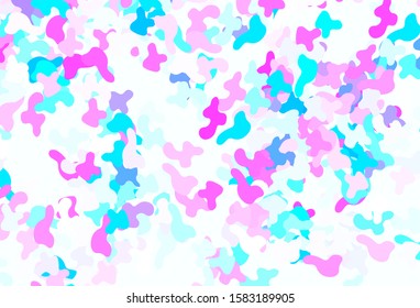 Light Pink, Blue vector template with chaotic shapes. Illustration with colorful gradient shapes in abstract style. Modern design for your business card.