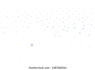 Light Pink, Blue vector template with circles. Blurred bubbles on abstract background with colorful gradient. Pattern for beautiful websites.