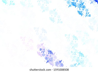 Light Pink, Blue vector template with chaotic shapes. Modern abstract illustration with colorful random forms. Best smart design for your business.