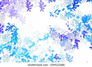 Light Pink, Blue vector template with chaotic shapes. Decorative design in abstract style with random forms. Simple design for your web site.