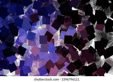 Light Pink, Blue vector template with crystals, circles, squares. Illustration with colorful circles, triangles, rectangles. Pattern for booklets, leaflets