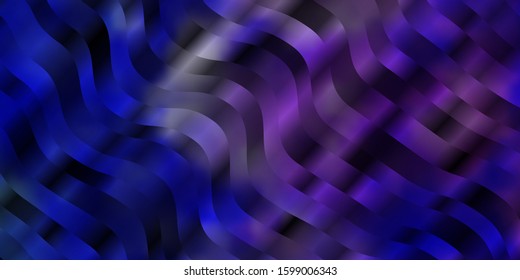Light Pink, Blue vector template with wry lines. Brand new colorful illustration with bent lines. Pattern for commercials, ads.