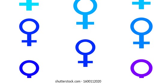 Light Pink, Blue vector template with businesswoman signs. Abstract illustration with a depiction of women's power. Sample for your web designers.