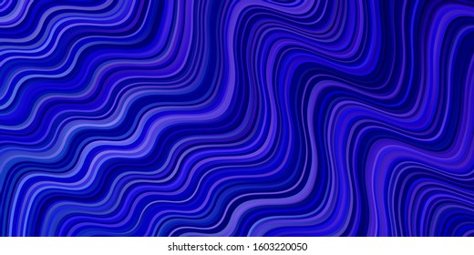 Light Pink, Blue vector template with wry lines. Abstract illustration with bandy gradient lines. Best design for your ad, poster, banner.