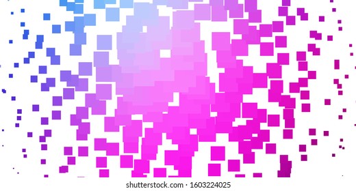 Light Pink, Blue vector template in rectangles. Rectangles with colorful gradient on abstract background. Template for cellphones.