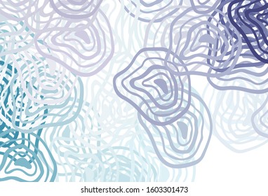 Light Pink, Blue vector template with curved lines. Brand new colorful illustration in simple style. A completely new template for your design.