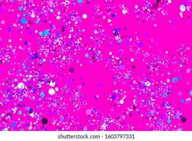 Light Pink, Blue vector template with chaotic shapes. Colorful chaotic forms with gradient in modern style. Best smart design for your business.