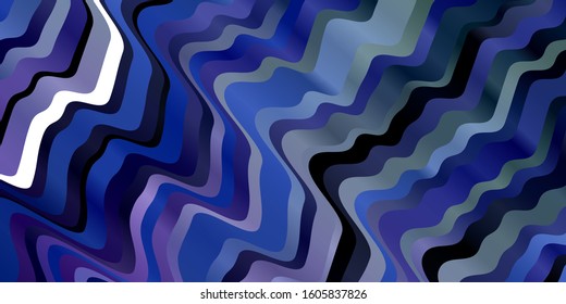 Light Pink, Blue vector template with wry lines. Abstract illustration with bandy gradient lines. Pattern for websites, landing pages.