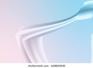 Light Pink, Blue vector template with wry lines. Creative illustration in halftone style with gradient. Template for cell phone screens.