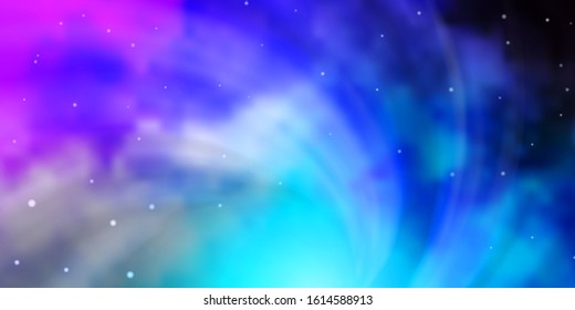 Light Pink, Blue vector template with neon stars. Colorful illustration in abstract style with gradient stars. Pattern for new year ad, booklets.