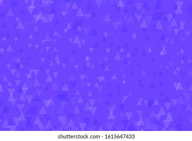 Light Pink, Blue vector template with crystals, triangles. Illustration with set of colorful triangles. Template for wallpapers.