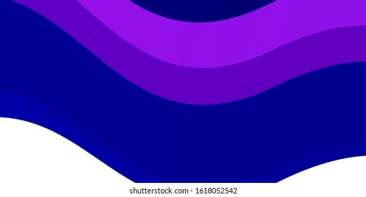 Light Pink, Blue vector template with curves. Abstract gradient illustration with wry lines. Pattern for websites, landing pages.