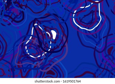 Light Pink, Blue vector template with wry lines. Glitter abstract illustration with wry lines. Pattern for your business design.