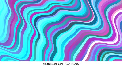 Light Pink, Blue vector template with lines. Bright sample with colorful bent lines, shapes. Pattern for websites, landing pages.