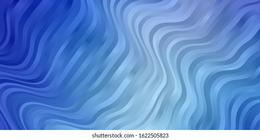 Light Pink, Blue vector template with curved lines. Colorful illustration with curved lines. Template for cellphones.