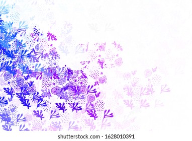 Light Pink, Blue vector template with chaotic shapes. Decorative design in abstract style with random forms. Best smart design for your business.