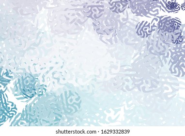 Light Pink, Blue vector template with chaotic shapes. Decorative design in abstract style with random forms. Simple design for your web site.