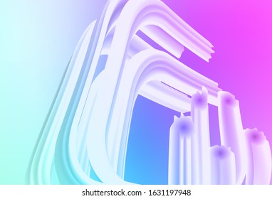 Light Pink, Blue vector template with lines. Colorful abstract illustration with gradient lines. Abstract design for your web site.
