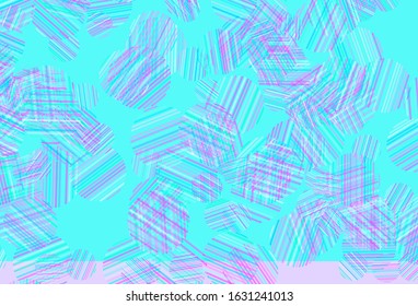 Light Pink, Blue vector template with circles. Glitter abstract illustration with blurred drops of rain. Pattern for ads, leaflets.
