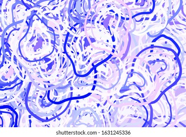 Light Pink, Blue vector template with chaotic shapes. Modern abstract illustration with colorful random forms. Elegant design for wallpapers.
