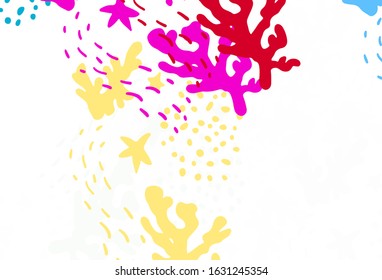 Light Pink, Blue vector template with chaotic shapes. Simple colorful illustration with abstract gradient shapes. Modern design for your business card.