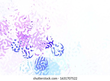 Light Pink, Blue vector template with chaotic shapes. Colorful chaotic forms with gradient in modern style. Background for a cell phone.