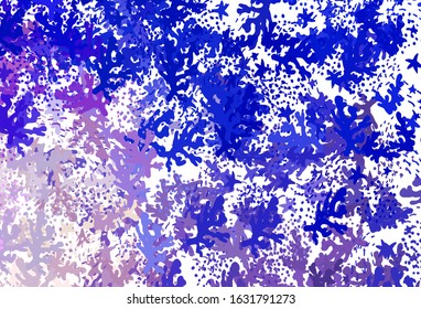 Light Pink, Blue vector template with chaotic shapes. Illustration with colorful gradient shapes in abstract style. Elegant design for wallpapers.