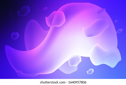 Light Pink, Blue vector template with lava shapes. Brand-new colored illustration in memphis style with gradient. Textured wave pattern for backgrounds.