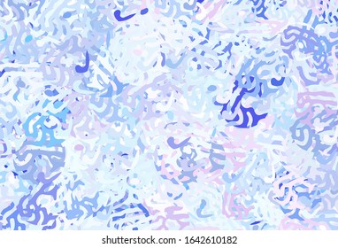Light Pink, Blue vector template with chaotic shapes. Illustration with colorful gradient shapes in abstract style. Background for a cell phone.