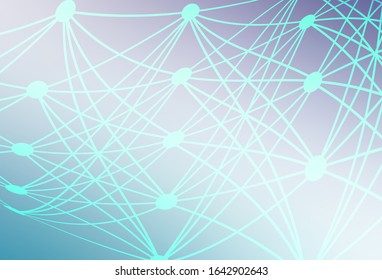 Light Pink, Blue vector template with artificial intelligence structure. Shining colorful illustration with real structure of AI. Template for ads of intellect, innovations.