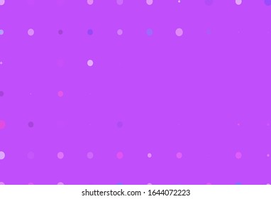 Light Pink, Blue vector template with circles. Blurred bubbles on abstract background with colorful gradient. Pattern for textures of wallpapers.