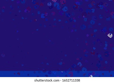 Plantilla vectorial azul rosa claro con formas caóticas. Ilustración abstracta moderna con formas aleatorias coloridas. Diseño elegante para tapizados.