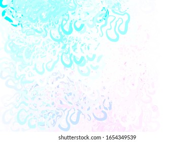 Light Pink, Blue vector template with bent lines. A sample with colorful lines, shapes. Abstract style for your business design.
