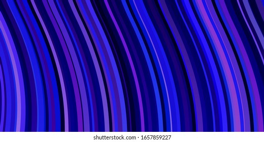 Light Pink, Blue vector template with curves. Bright sample with colorful bent lines, shapes. Pattern for websites, landing pages.