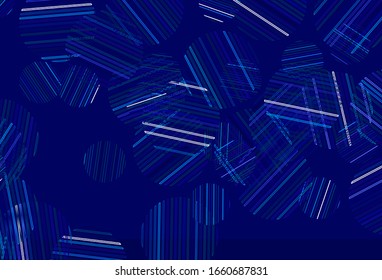 Plantilla vectorial azul rosa claro con círculos. Ilustración abstracta con burbujas de colores al estilo natural. Patrón para texturas de papel pintado.