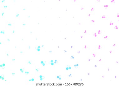 Light Pink, Blue vector template with circles. Modern abstract illustration with colorful water drops. New template for your brand book.