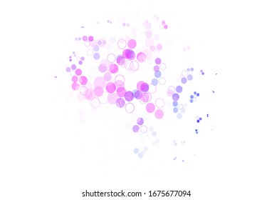 Light Pink, Blue vector template with circles. Glitter abstract illustration with blurred drops of rain. Design for poster, banner of websites.