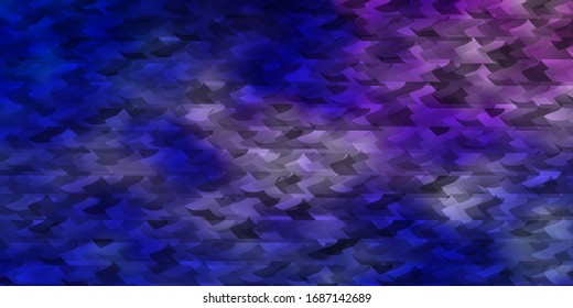 Light Pink, Blue vector template with crystals, triangles. Decorative design in abstract style with triangles. Template for landing pages.