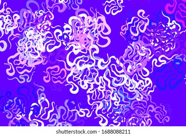 Light Pink, Blue vector template with chaotic shapes. Simple colorful illustration with abstract gradient shapes. Simple design for your web site.