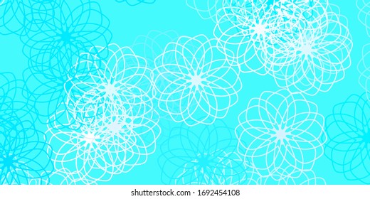 Plantilla vectorial azul rosa claro con círculos. Ilustración abstracta moderna con formas de círculo coloridas. Diseño para sus comerciales.