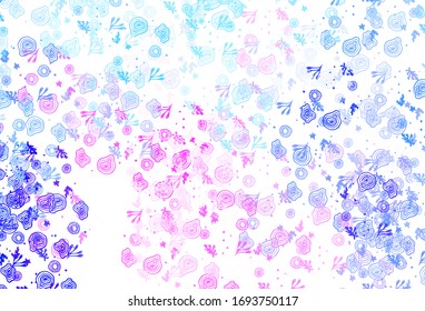 Light Pink, Blue vector template with chaotic shapes. Illustration with colorful gradient shapes in abstract style. Best smart design for your business.